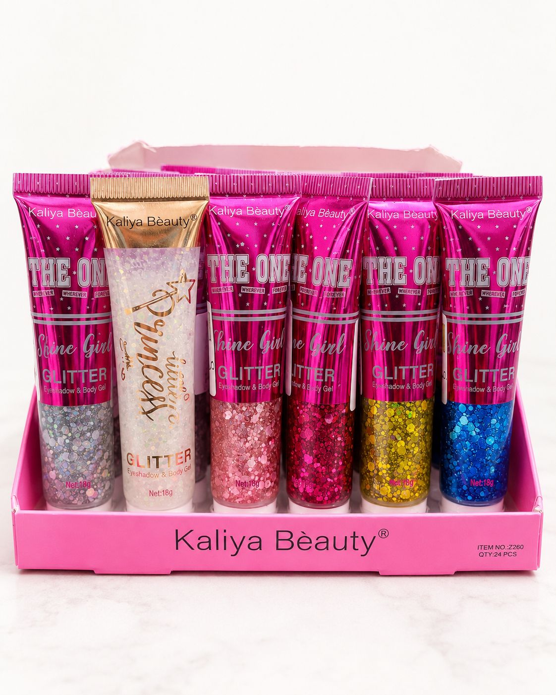 ژل اکلیلی بدن و سایه چشم Kaliya Beauty Glitter Gel
